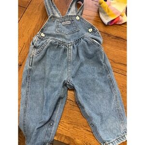 vtg guess jeans denim overalls girl's 18 mos‎
